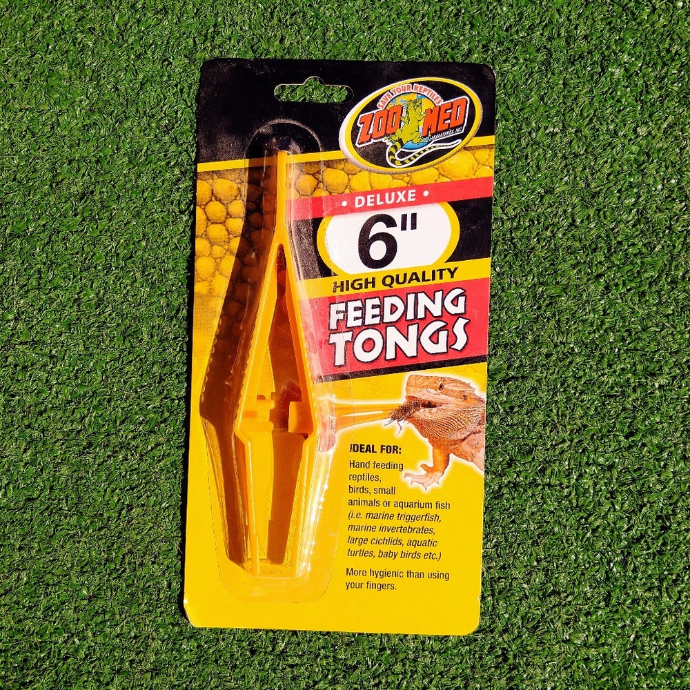 Zoo Med 6" High Quality Feeding Tongs Tool-Reptiles/Birds/Small Animals NIP